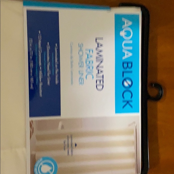 AquaBlock Laminated Fabric Shower Liner - Picture 2 of 2